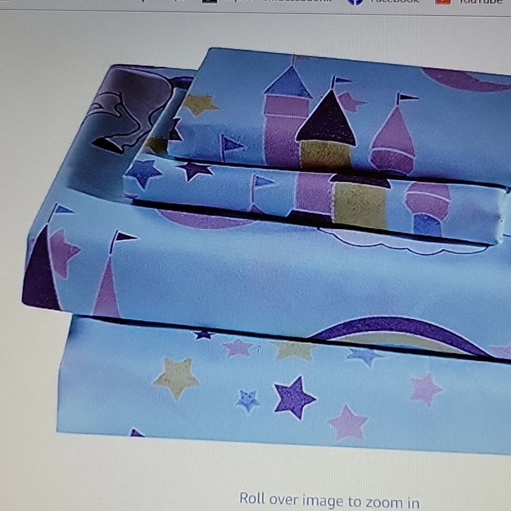 LUXURY HOTEL COLLECTION Twin Unicorn Rainbow Castle 3 piece sheet set NEW